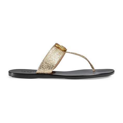 gold gucci thong sandals|gucci thong sandals for cheap.